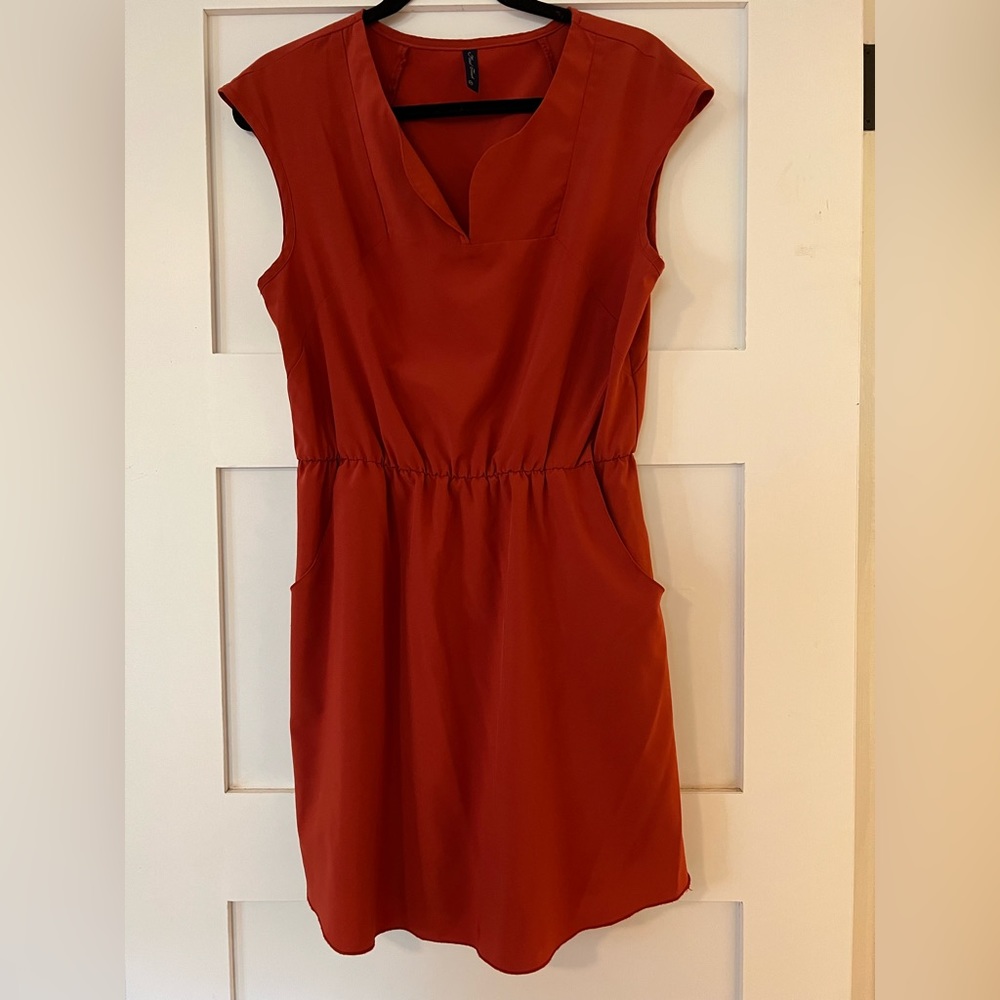 Orange mini dress